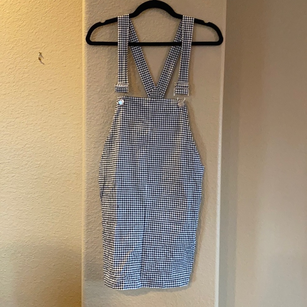 Gingham Overall Dress